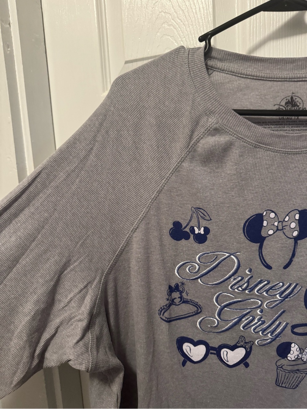 Disney Parks Embroidered Disney Girly Rib Raglan Long Sleeve Shirt - Picture 3 of 6